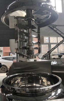 Chemical Mixing Machinery 200-500l Creams Homogenizer Ointment Vacuum Emulsifying Emulsifier Mixer آرایشی و بهداشتی ساخت کرم