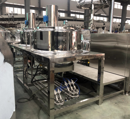 Chemical Mixing Machinery 200-500l Creams Homogenizer Ointment Vacuum Emulsifying Emulsifier Mixer آرایشی و بهداشتی ساخت کرم