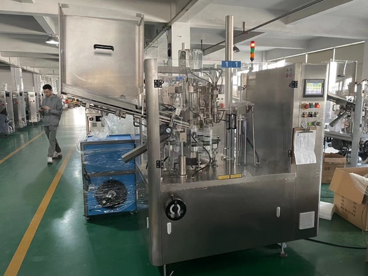 PLC کنترل شده صفحه لمسی نرم لوله پرکننده مهر برای لوله های لایه دار از 50 تا 220 میلی متر