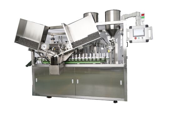 دستگاه پر کردن لوله نرم و مهر و موم با گرمایش داخلی با کولر برای کرم دست از پلاستیک کامپوزیت